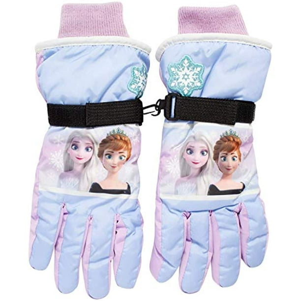 Kids Winter Ski Gloves Girls Children Frozen Waterproof Windproof Snow Gloves